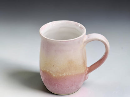 Tall 350ml stoneware mug with a comfortable handmade handle