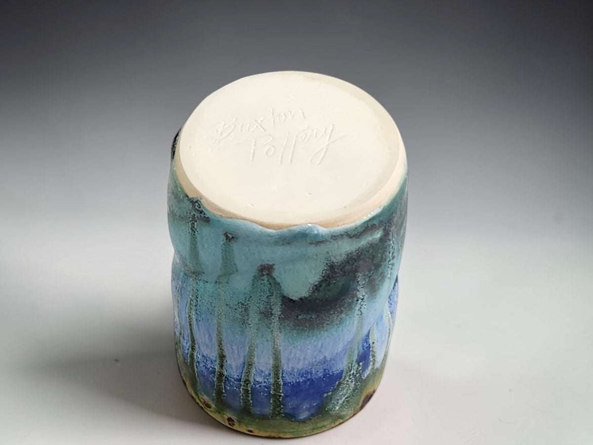Unique handmade ceramic tumbler 350ml, Australian pottery gift for coffee or tea lover