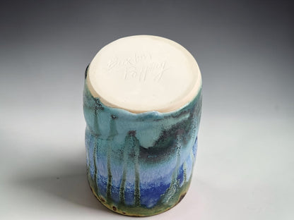 Unique handmade ceramic tumbler 350ml, Australian pottery gift for coffee or tea lover