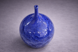 Cobalt blue crystalline glazed ceramic bud vase, handmade in Melbourne Australia