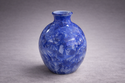 Cobalt blue crystalline glazed bud vase, handmade ceramics, unique gift Australia