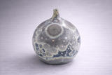Artisan Australian ceramics vase with galaxy glaze and crystal patterning