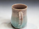 Handmade Australian pottery mug set in oatmeal, brown and blue glaze combination