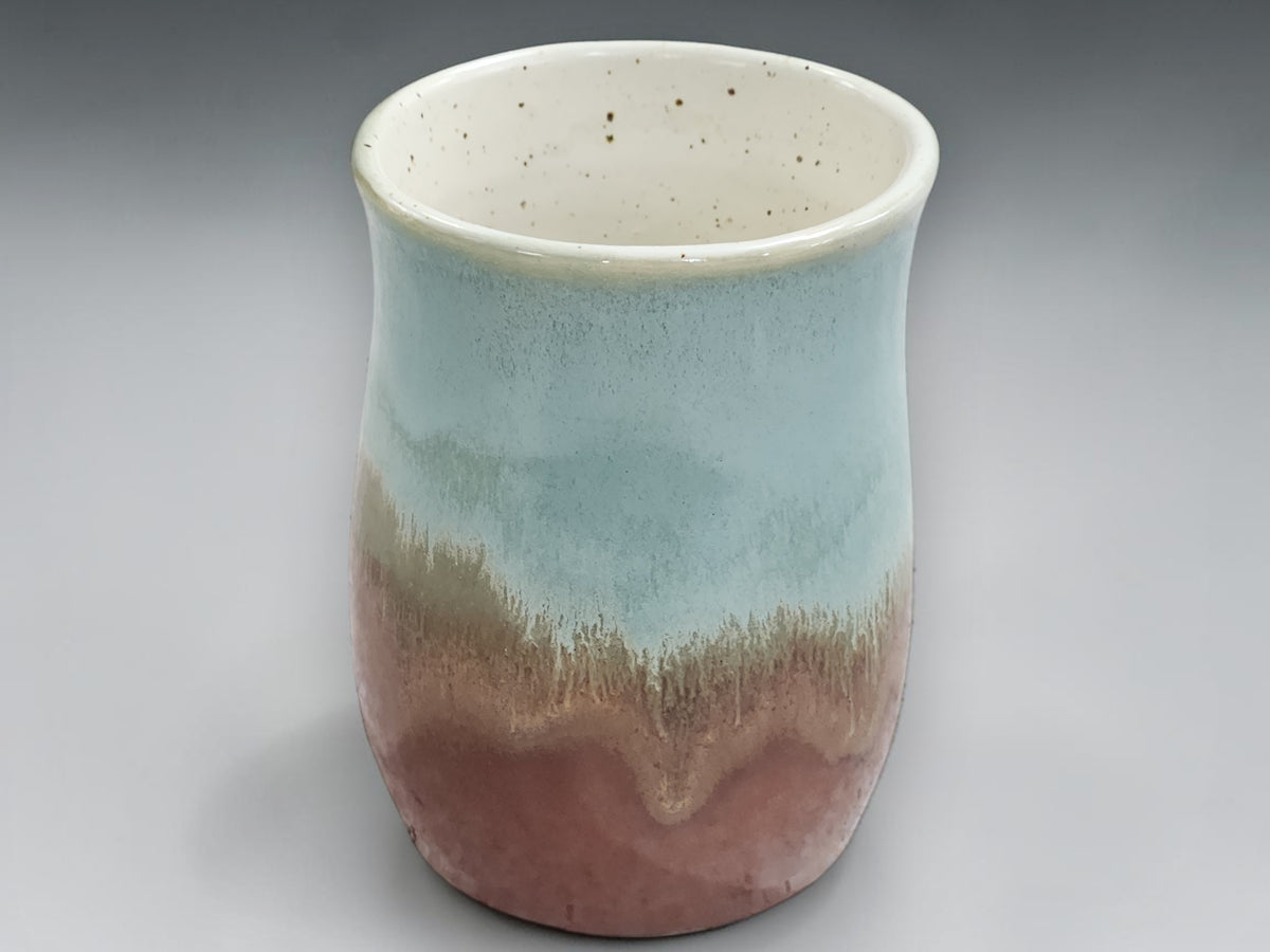 Buxton Pottery handmade mug with soft green glaze