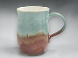 One of a kind handmade pottery mug in natural glaze tones