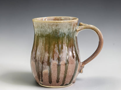 500ml  Brown and drippy glazed Coffee Mug, Handmade Melbourne Gift
