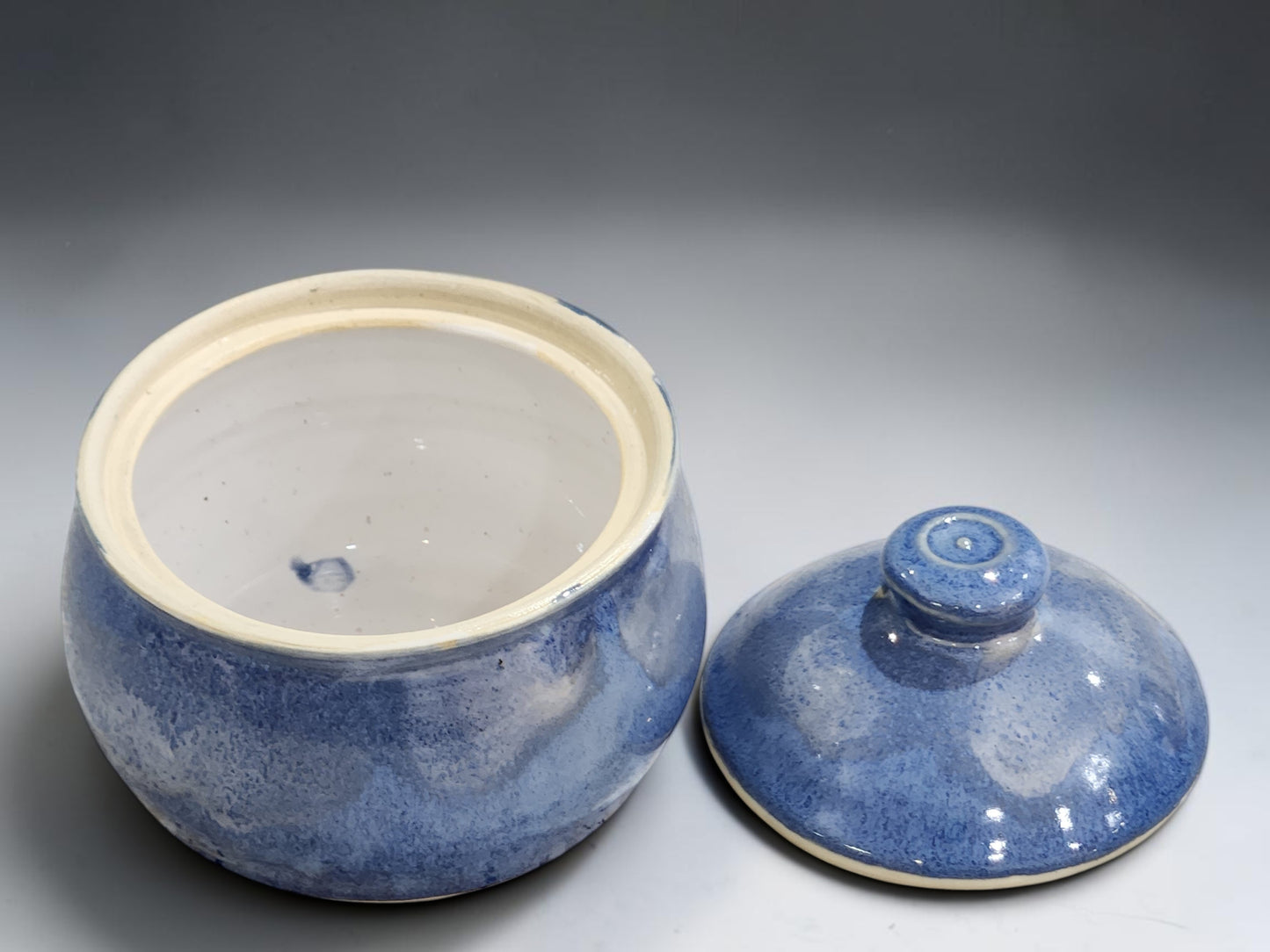 Buxton Pottery handmade blue sugar bowl, unique ceramic gift for tea and coffee lovers