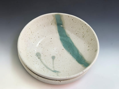 Large handmade ceramic serving bowl for pasta, salad, noodles or rice dishes