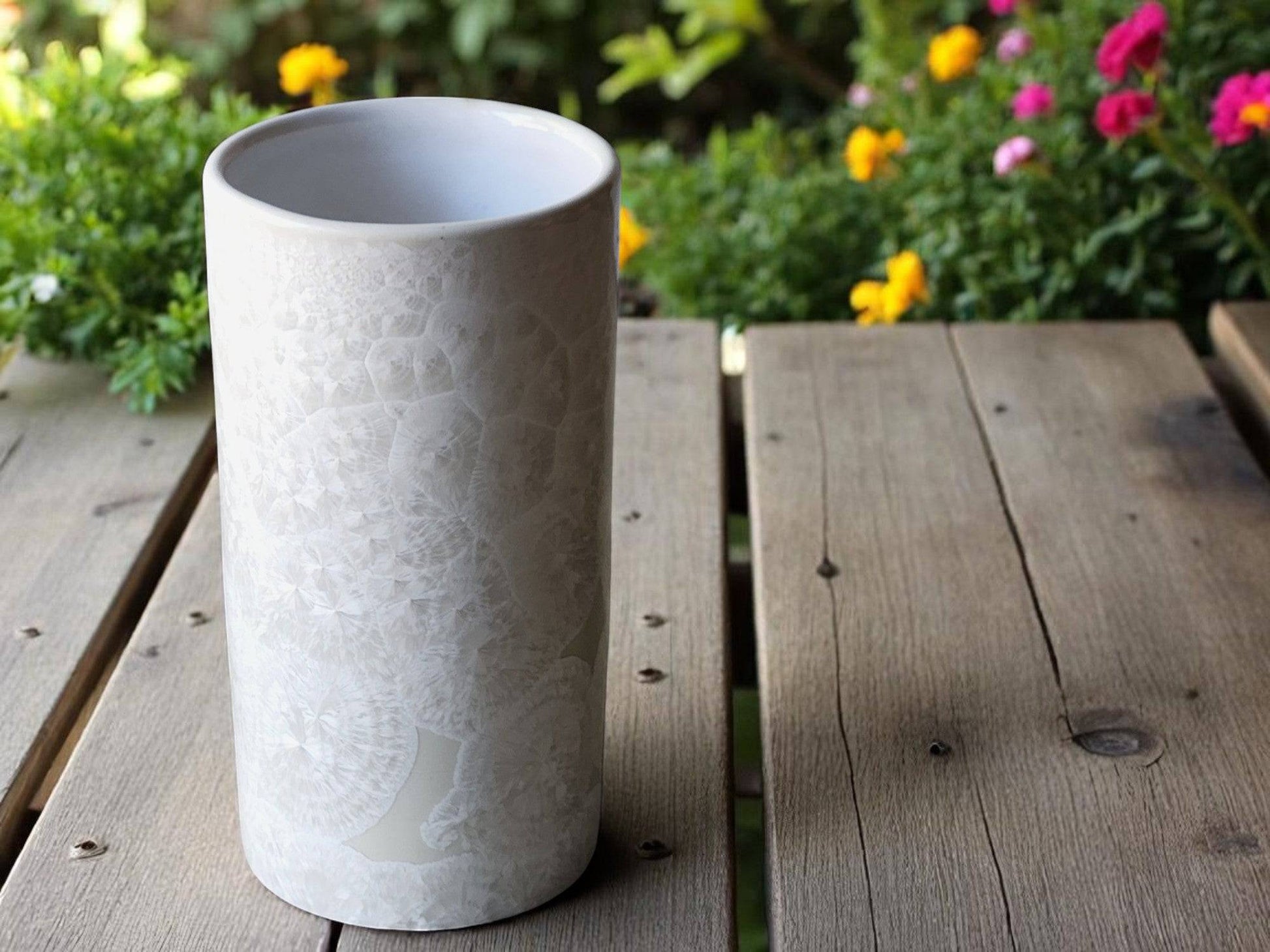 Handmade Crystalline bud vase - Pottery vase - Ceramic tumbler - Unusual small gift - Australian handmade decorative - Buxton Pottery