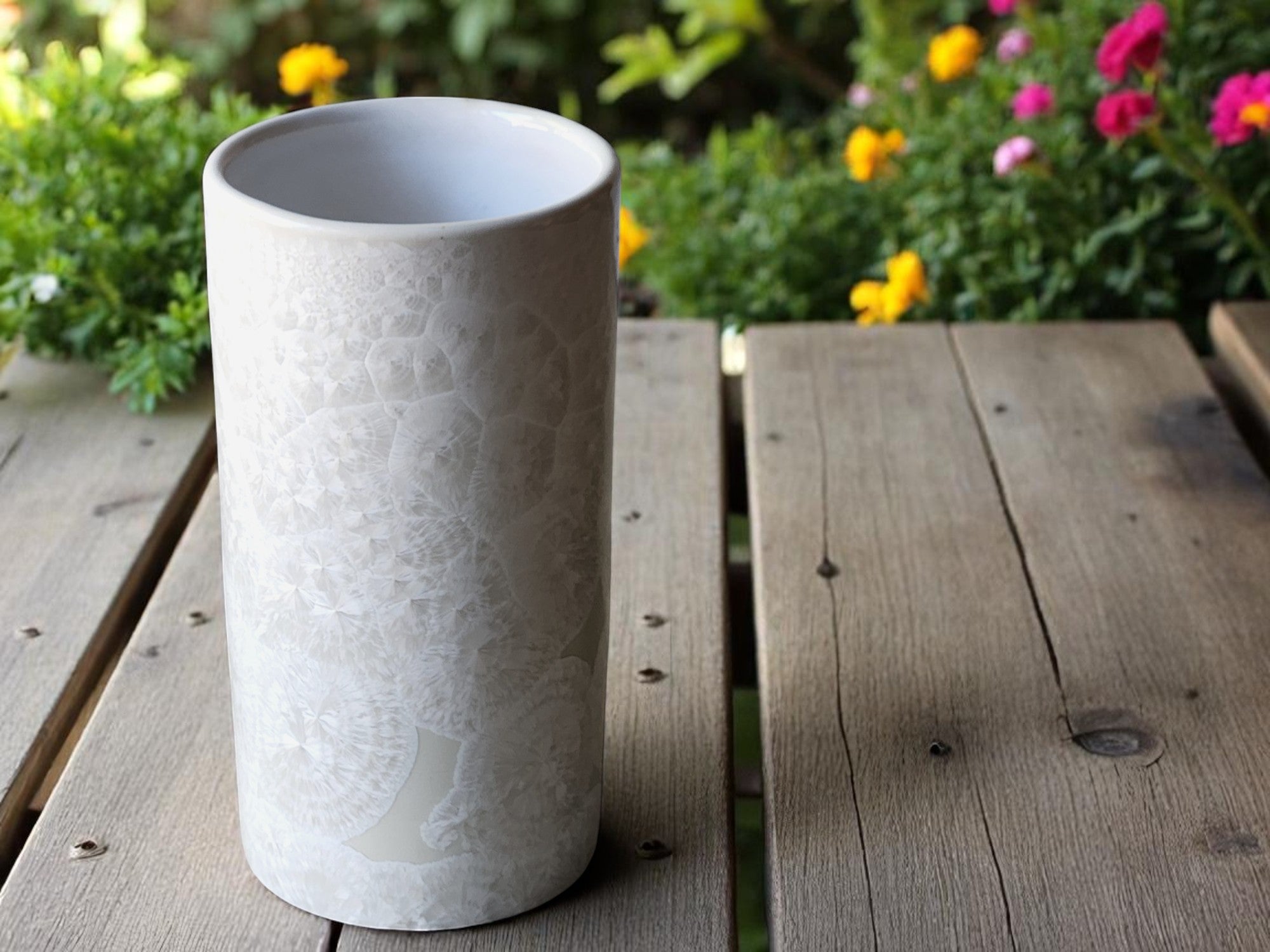 Handmade Crystalline bud vase - Pottery vase - Ceramic tumbler - Unusual small gift - Australian handmade decorative - Buxton Pottery