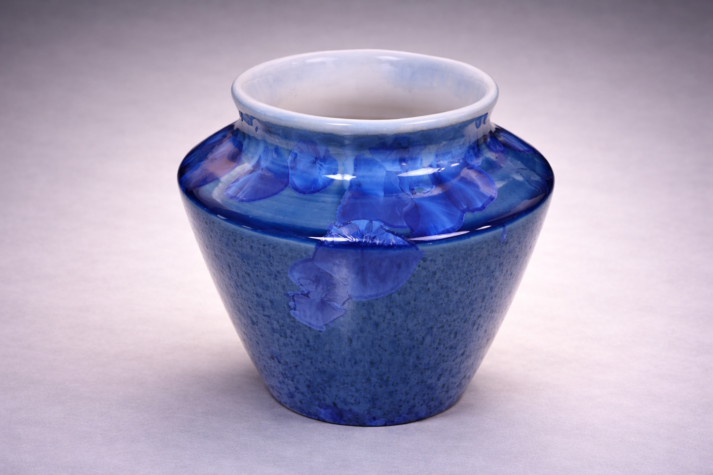 Melbourne handmade blue vase with white interior