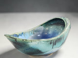 handmade bowl blue green layered glaze rustic pottery australia