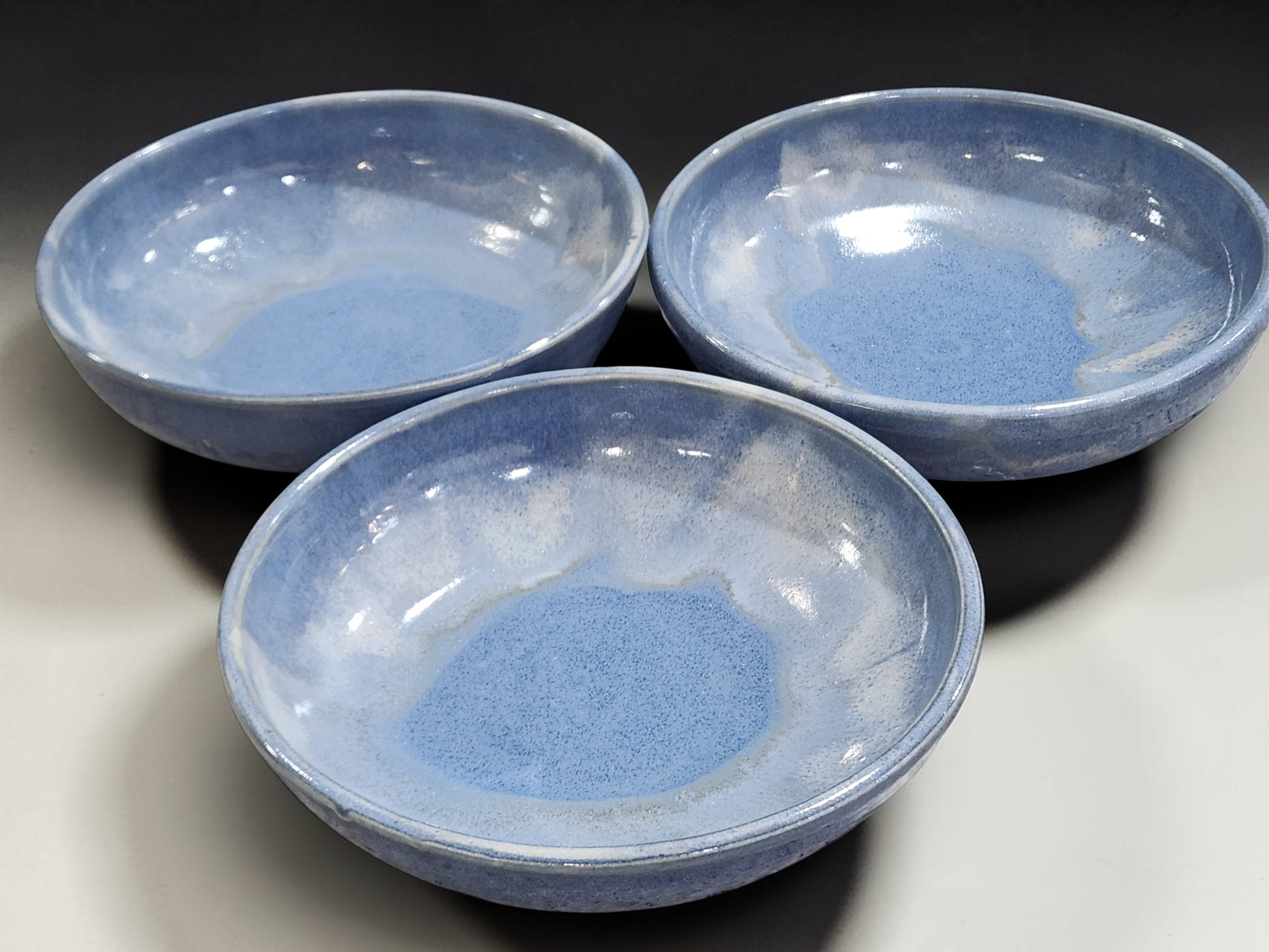 Artisan blue ceramic pasta bowl handcrafted in Melbourne Australia