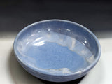 Rustic blue ceramic serving bowl handcrafted by Buxton Pottery