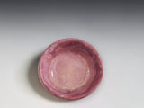 Handmade jewellery dish in pink pottery glaze