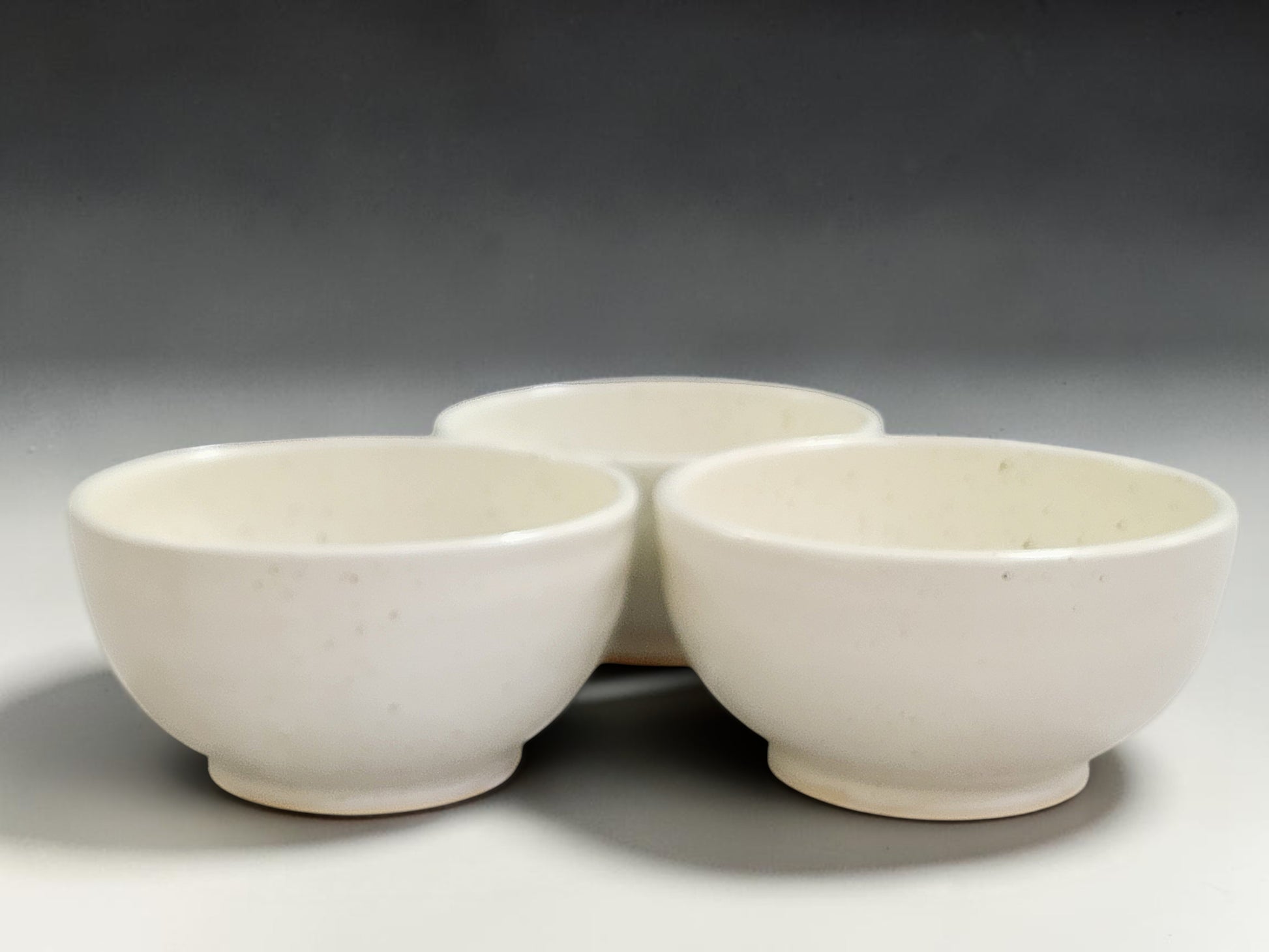 Handmade stoneware noodle bowl in cream speckled glaze by Buxton Pottery