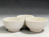 Handmade stoneware noodle bowl in cream speckled glaze by Buxton Pottery