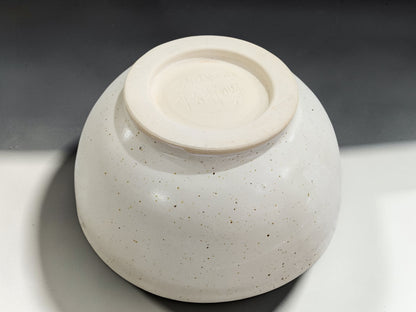  Bottom view of an Australian handmade ceramic bowl for cereal, fruit, yoghurt and granola