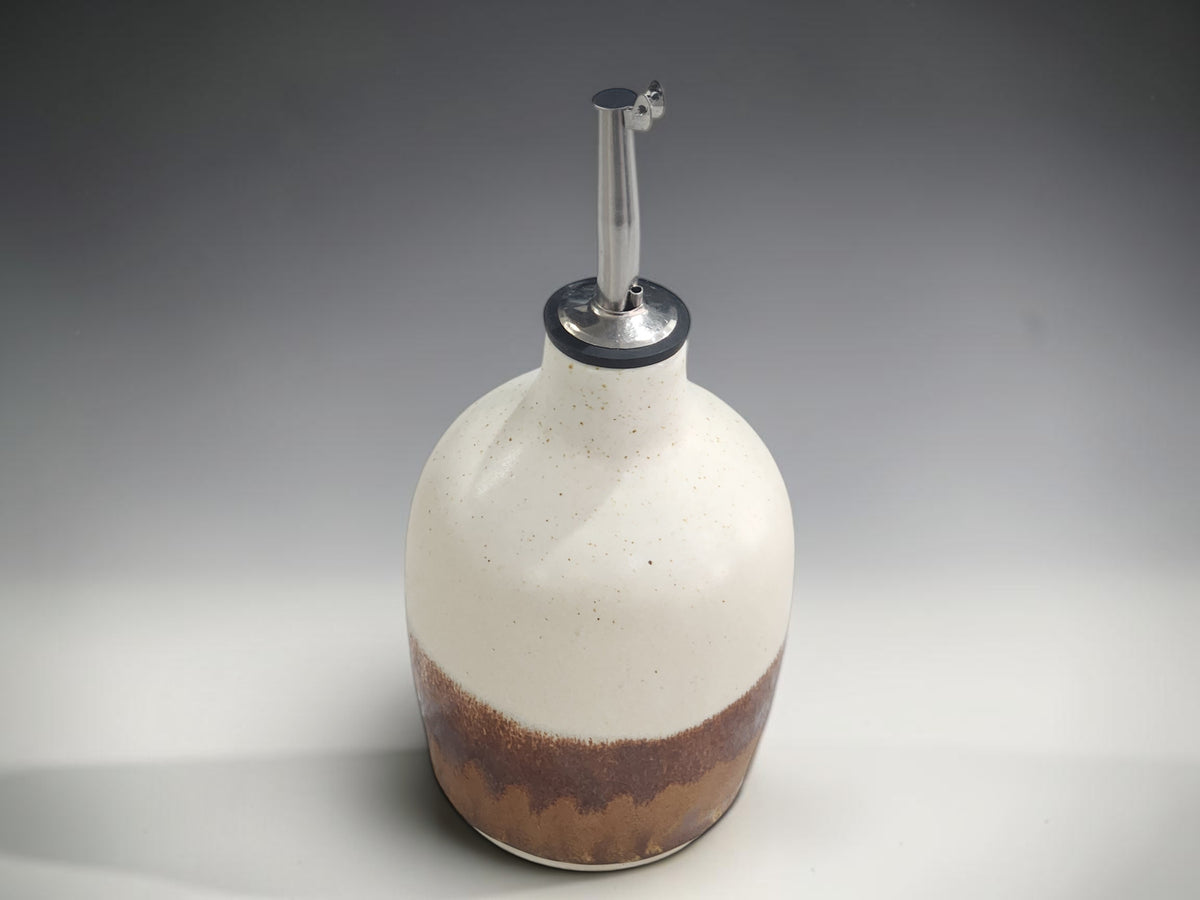 Ceramic olive oil bottle handmade in Melbourne, Australia