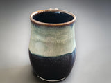 Artisan ceramic mug with glossy Tenmoku finish