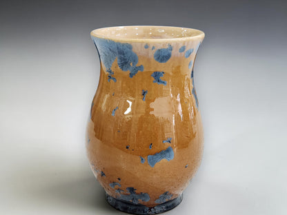 Handmade pottery vase with a crystalline glaze made in Melbourne