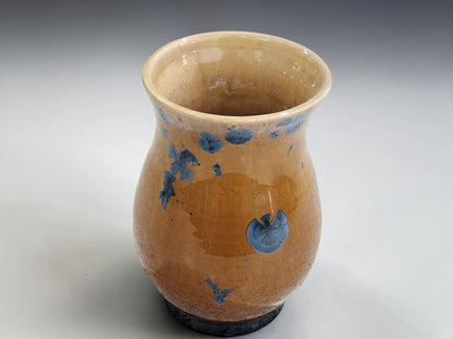 Buxton Pottery handmade porcelain vase with a crystalline glaze