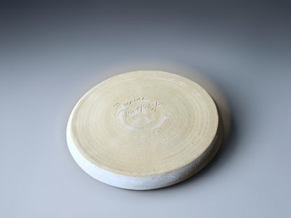 Under side of handmade ceramic plate
