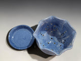 ceramic strawberry bowl handmade pottery colander dish