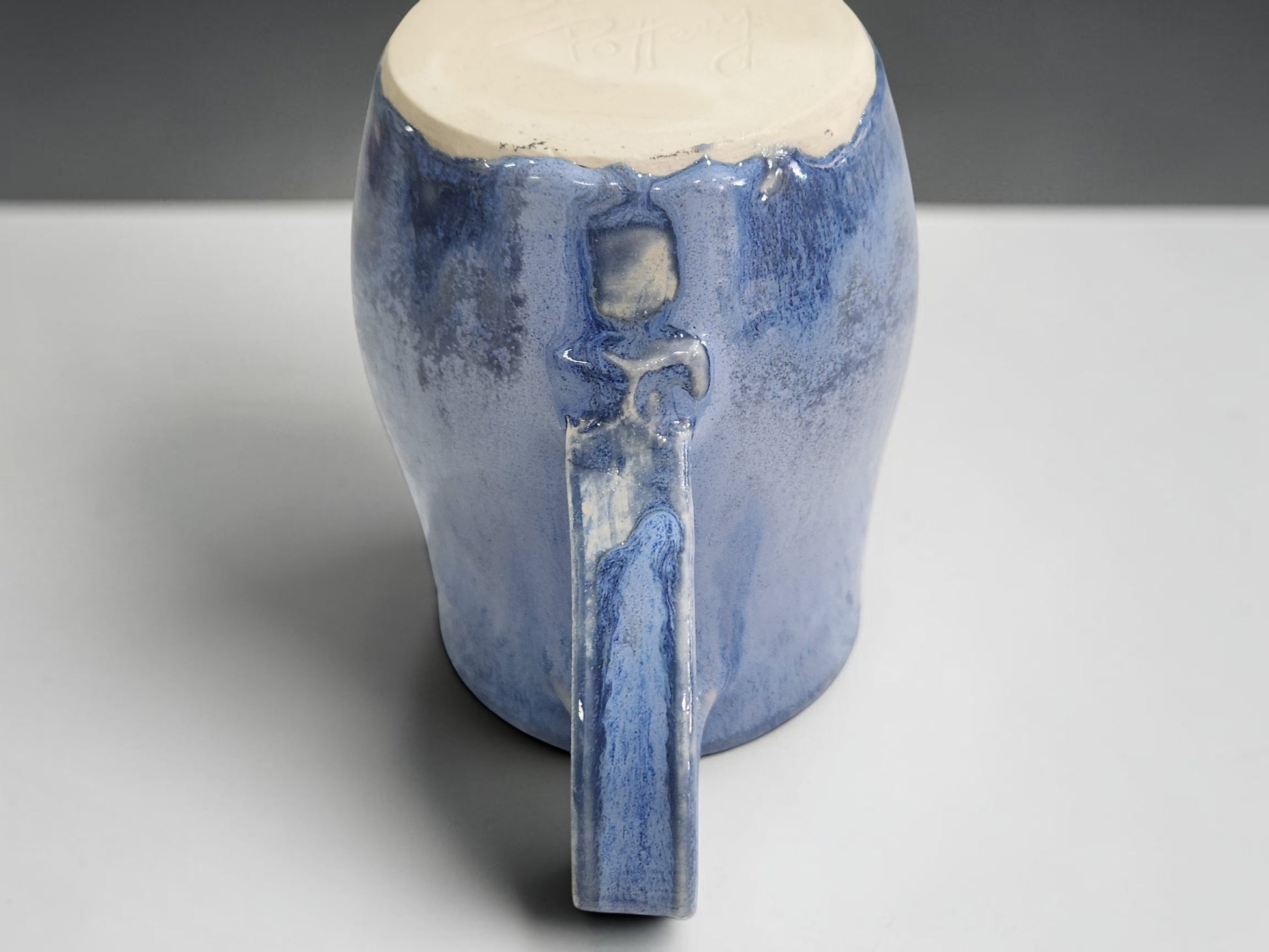 Handmade Blue Mottled Pottery Mug – Ceramic Coffee Mug–400ml  SECOND - Buxton Pottery