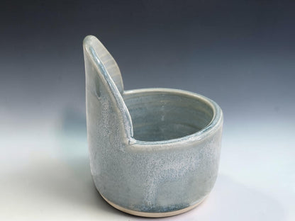 Australian handmade pottery herb tool for stripping leaves from fresh herbs in the kitchen