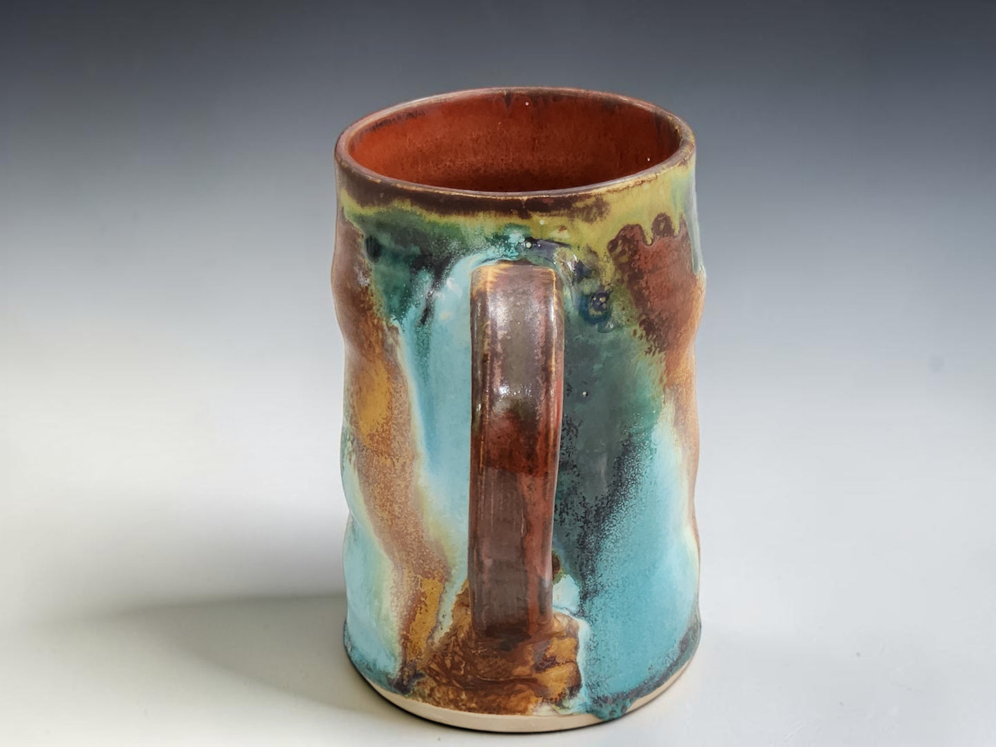 Buxton Pottery handmade mug from the Bush Creek Collection, one-of-a-kind stoneware coffee cup