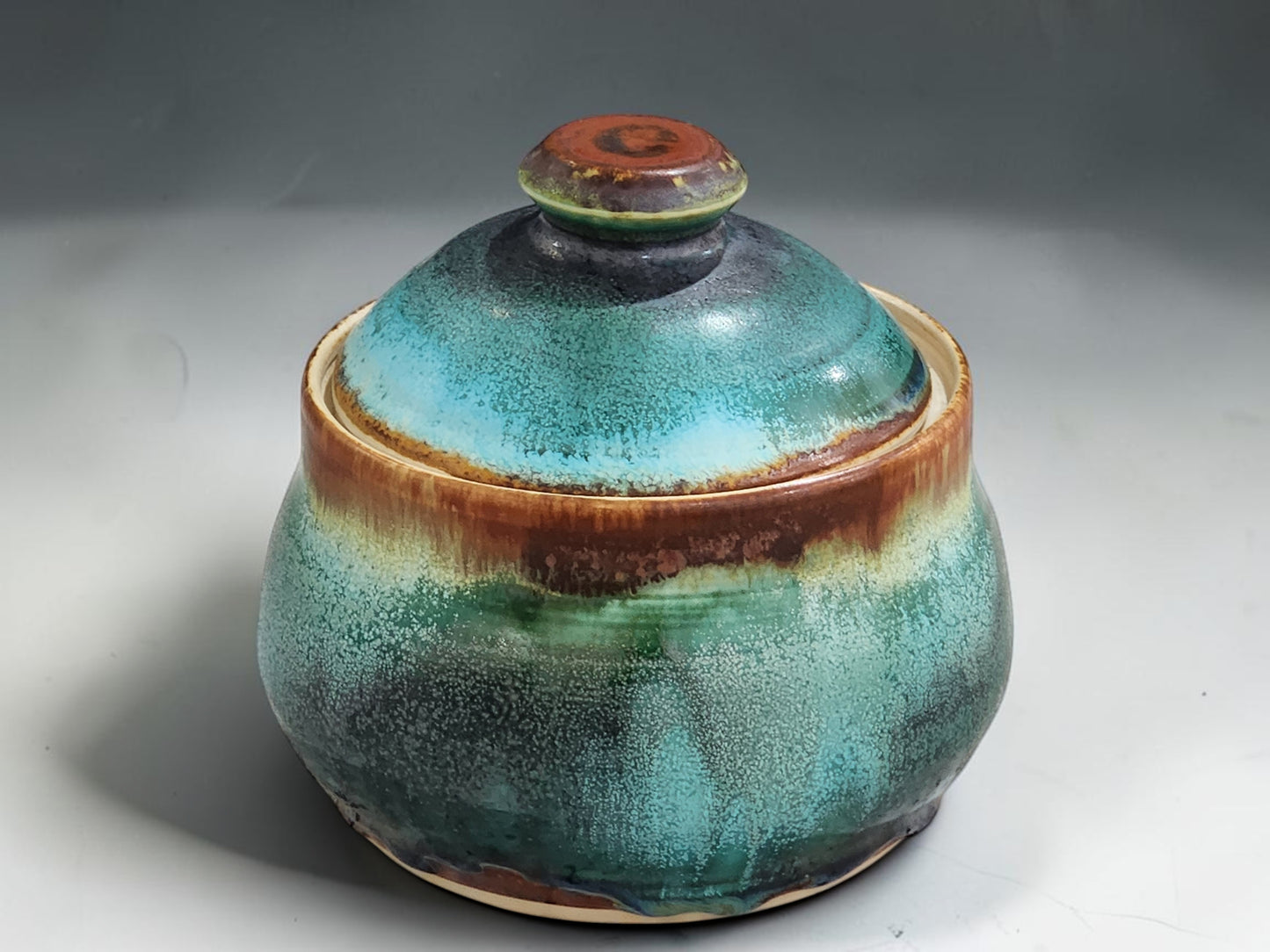 Handmade pottery storage vessel for sugar tea or coffee