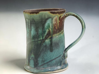 Handmade 350ml pottery mug from the Bush Creek Earth Collection, Australian wheel-thrown stoneware mug.