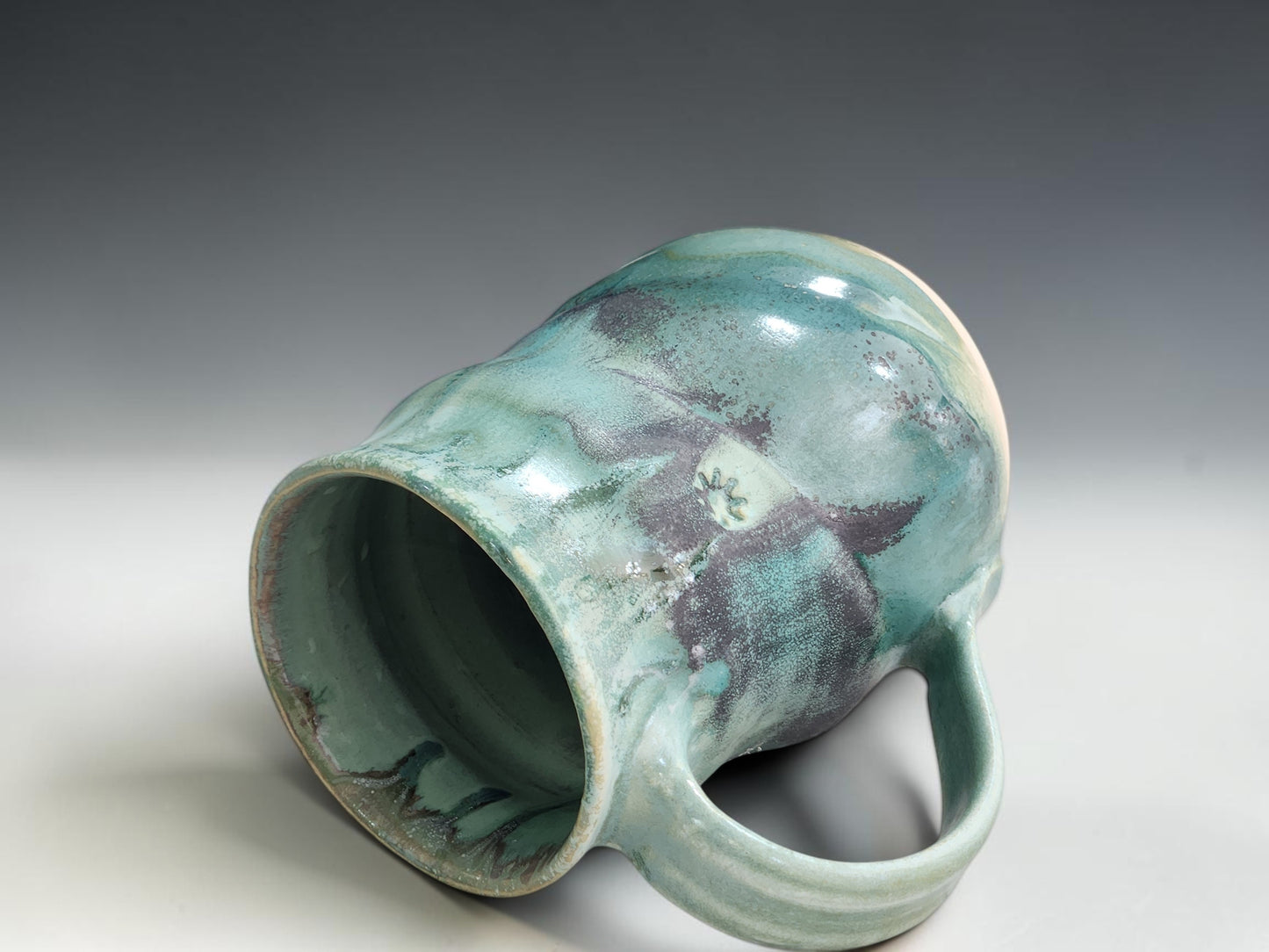 Buxton Pottery handmade mug with seafoam green glaze, one-of-a-kind ceramic drinkware from Melbourne