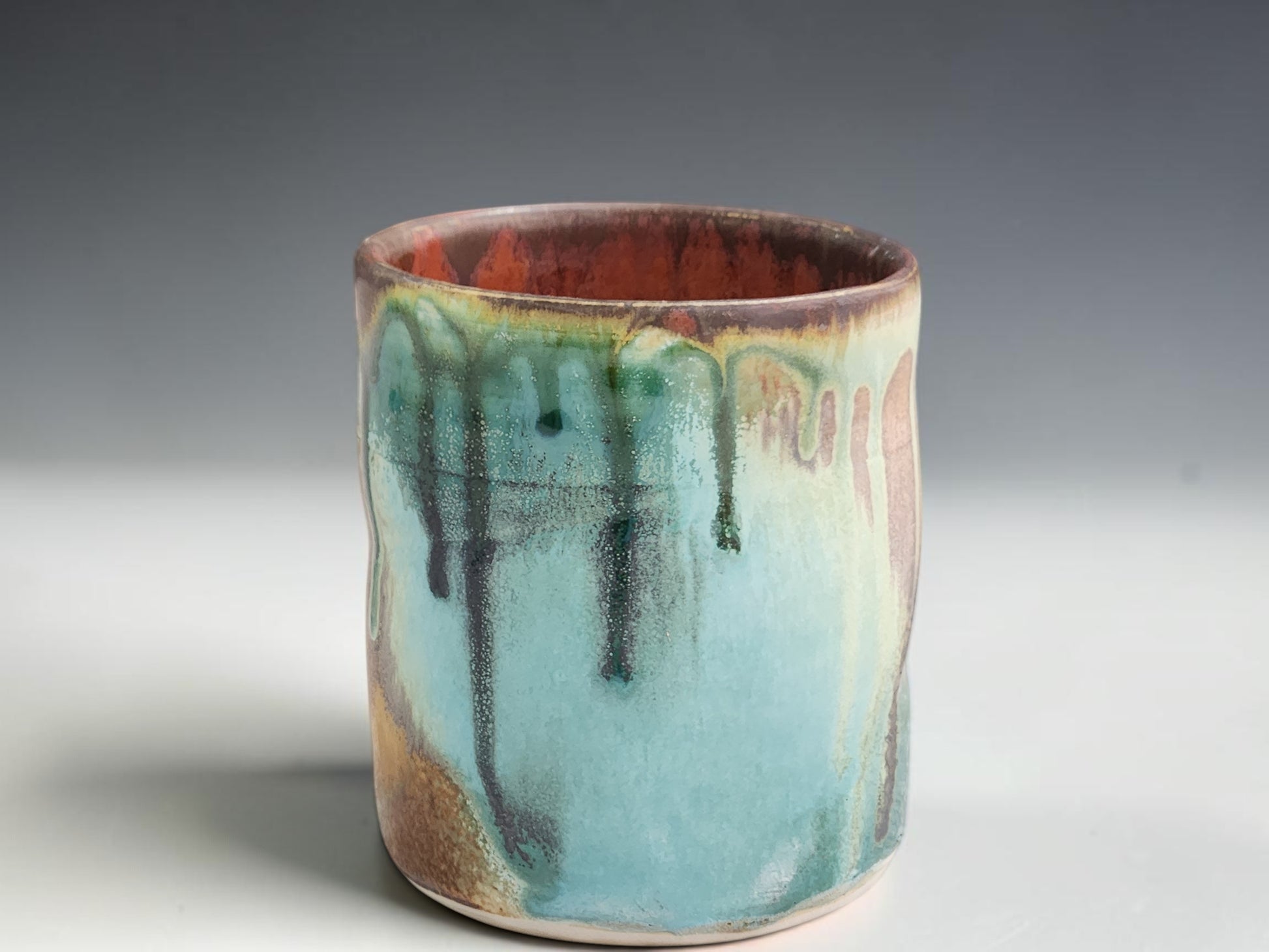 Bush Creek Collection ceramic tumbler, handmade in Melbourne with rustic Australian-inspired glaze