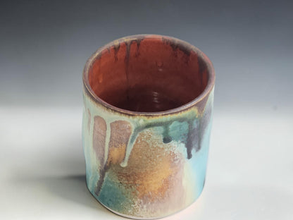 Australian handmade ceramic tumbler with glossy food-safe glaze and natural handmade variation