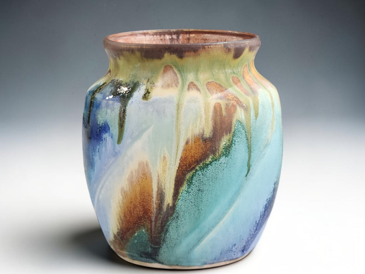Handmade Bush Creek stoneware vase by Buxton Pottery Melbourne