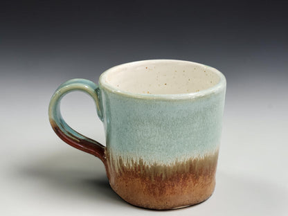 Handmade 100–120ml spearmint pottery espresso cup by Buxton Pottery