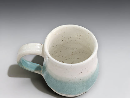 300ml handmade ceramic mug with soft green glaze