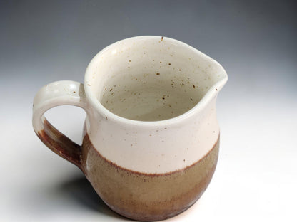 300ml ceramic jug with cream brown and caramel glaze