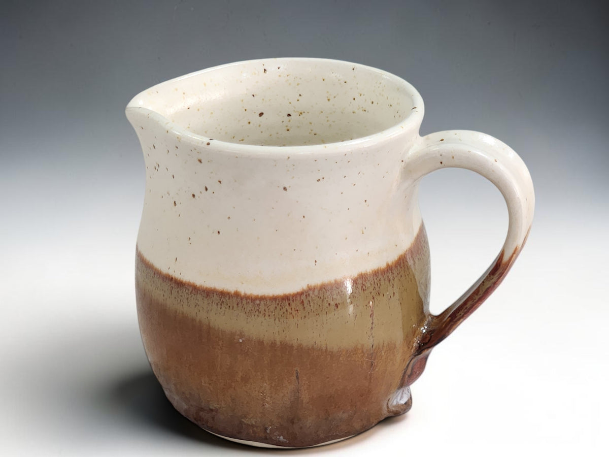 Speckled cream and brown handmade pottery jug Melbourne