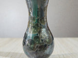 Tall Handmade Crystalline Vase – Green Crystal Glaze | 33cm Statement Pottery Piece - Buxton Pottery