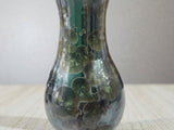 Tall Handmade Crystalline Vase – Green Crystal Glaze | 33cm Statement Pottery Piece - Buxton Pottery