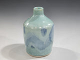 Buxton Pottery oil bottle with soft green glaze and rounded form