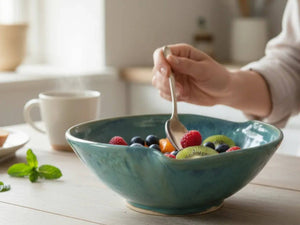 Large pottery serving bowl artisan crafted in Melbourne