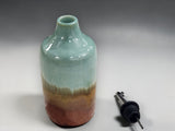 Australian handmade pottery oil bottle for olive oil or dressing