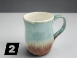 Handmade Pottery Mug 450ml – Green and Earth Tones Ceramic Mug - SECOND