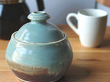 Unique handmade sugar bowl – glazed pottery gift