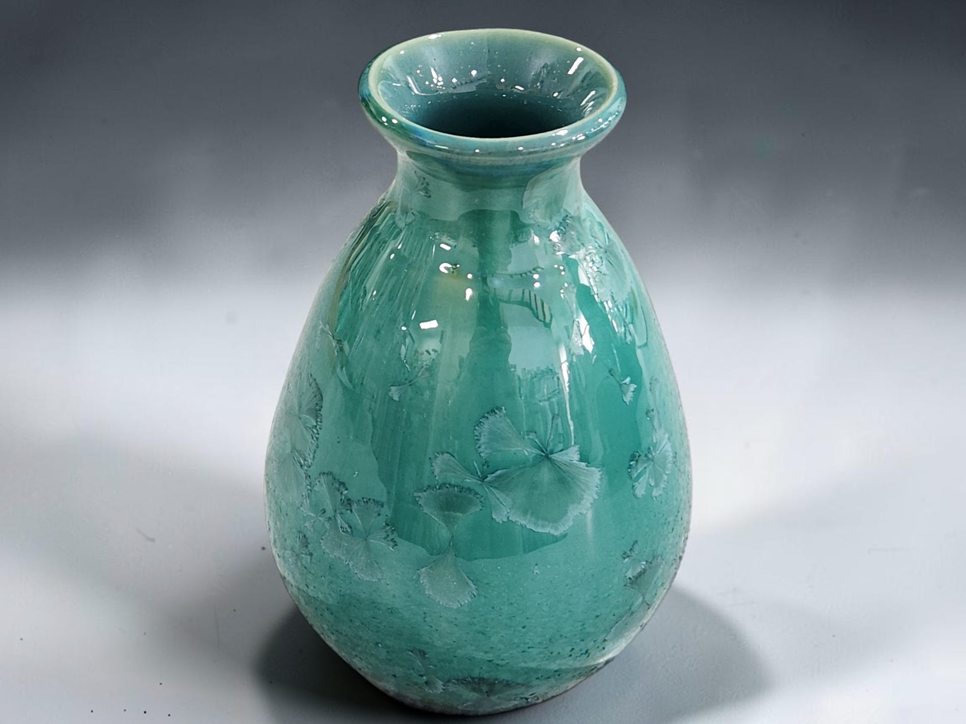Decorative green porcelain vase by Buxton Pottery Melbourne