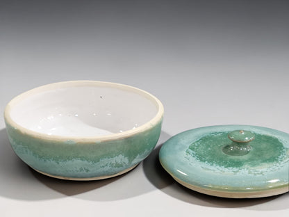 Unique handmade green ceramic homewares bowl